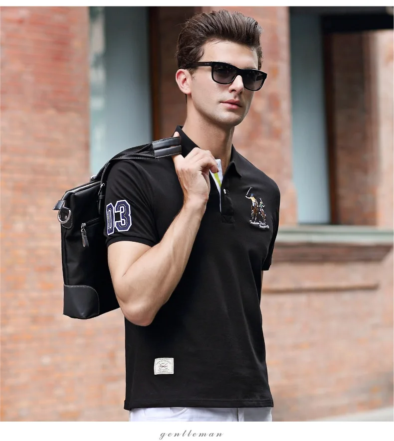 Мужская рубашка поло марки Camisa Polo рубашка Мужская дышащая хлопок Повседневная рубашка поло с коротким рукавом мужские поло Homme