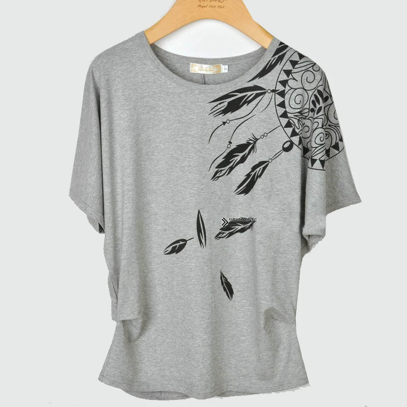 Женские свободные футболки размера плюс хлопковые топы с круглым вырезом и