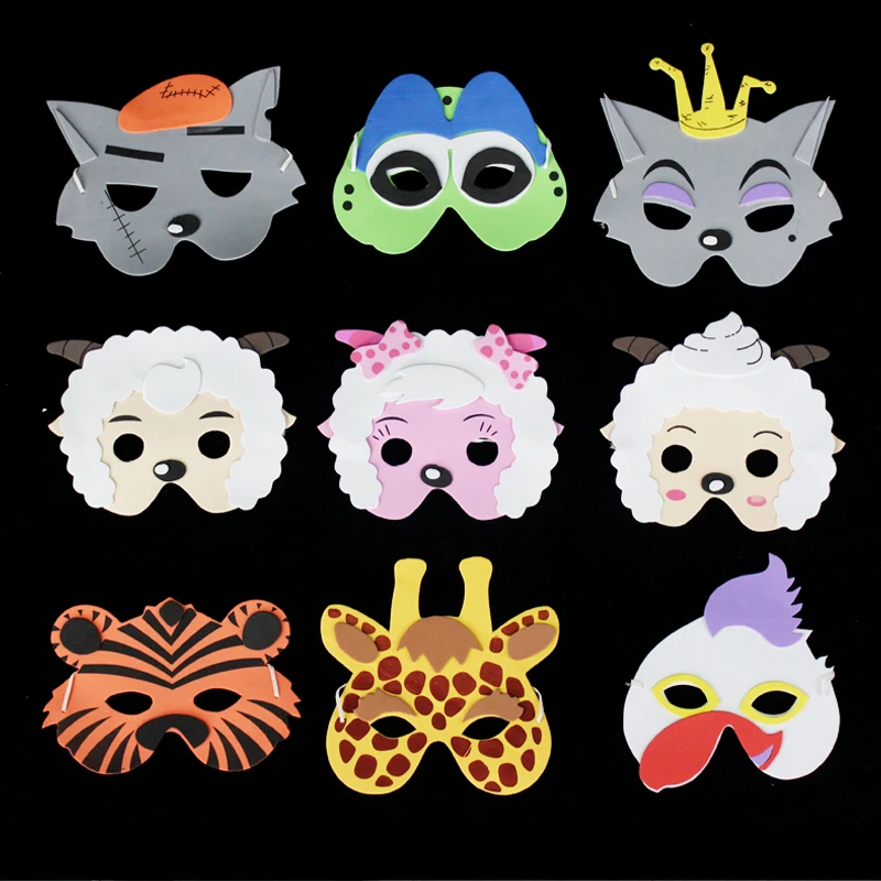 Бесплатная доставка 1 шт. маски животных из вспененного этилвинилацетата для