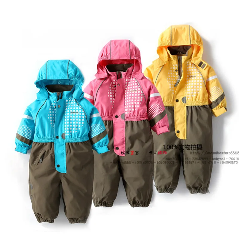Зимняя верхняя одежда с капюшоном комбинезон для детей Детский куртка пальто