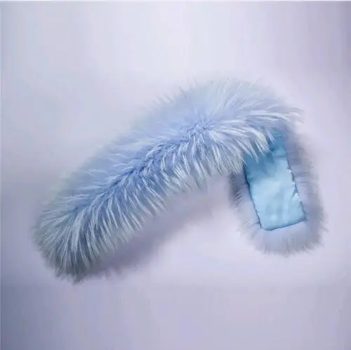 Sky Blue Горячее предложение; Новинка года; зимний женский большой воротник из натурального меха енота - Цвет: Sky Blue
