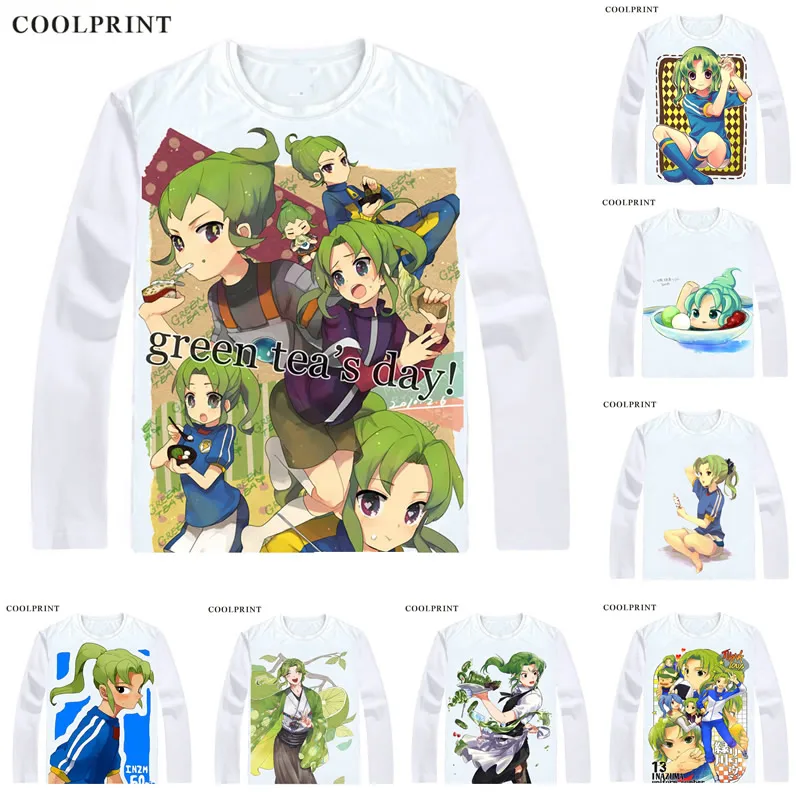 Coolprint Midorikawa Ryuuji T Shirt Inazuma Eleven Ares no Tenbin Men T-shirt Casual Vintage TShirt Printed Long Sleeve Shirts | Мужская