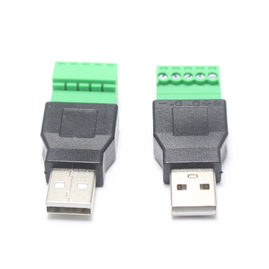 NinthQua 1 шт. USB 2 0 A штекер на 5 контактный винтовой коннектор разъем с защитой типа