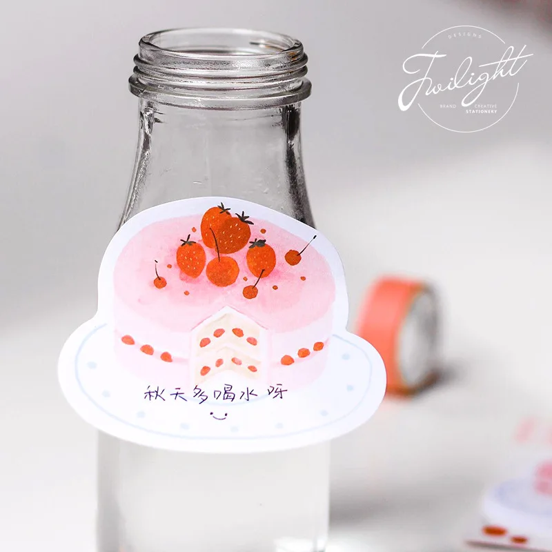 36 шт./лот Милая многослойная блок стикеров для заметок в форме клубники мусс пост