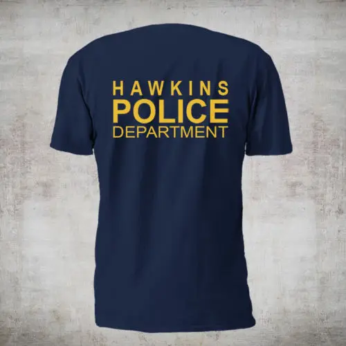 2019 новые модные Хокинс УВД очень странные дела подарок футболка 2 стороны печати