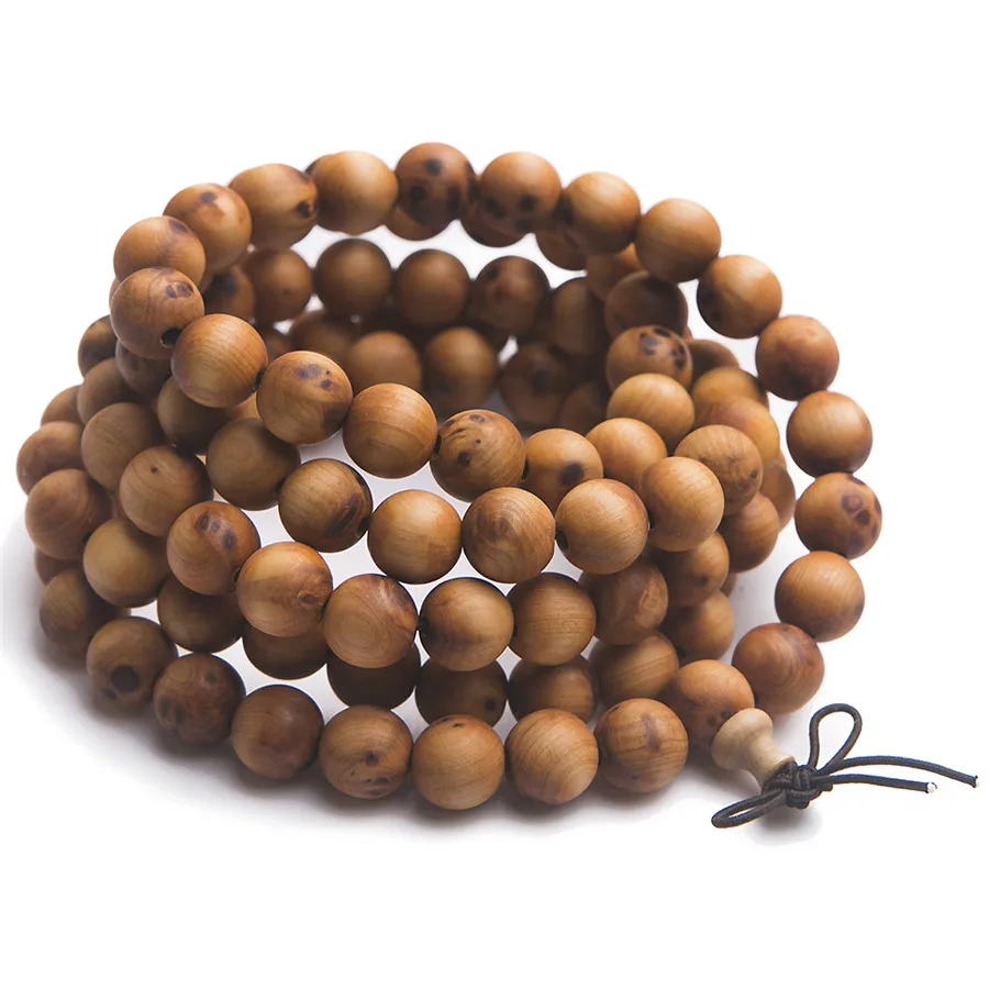 

9mm Natural Agilawood Aloeswood Bracelet For Women Men Lucky Gift 3 Laps Round Beads Gemstone Stretch Wood Jewelry AAAAA