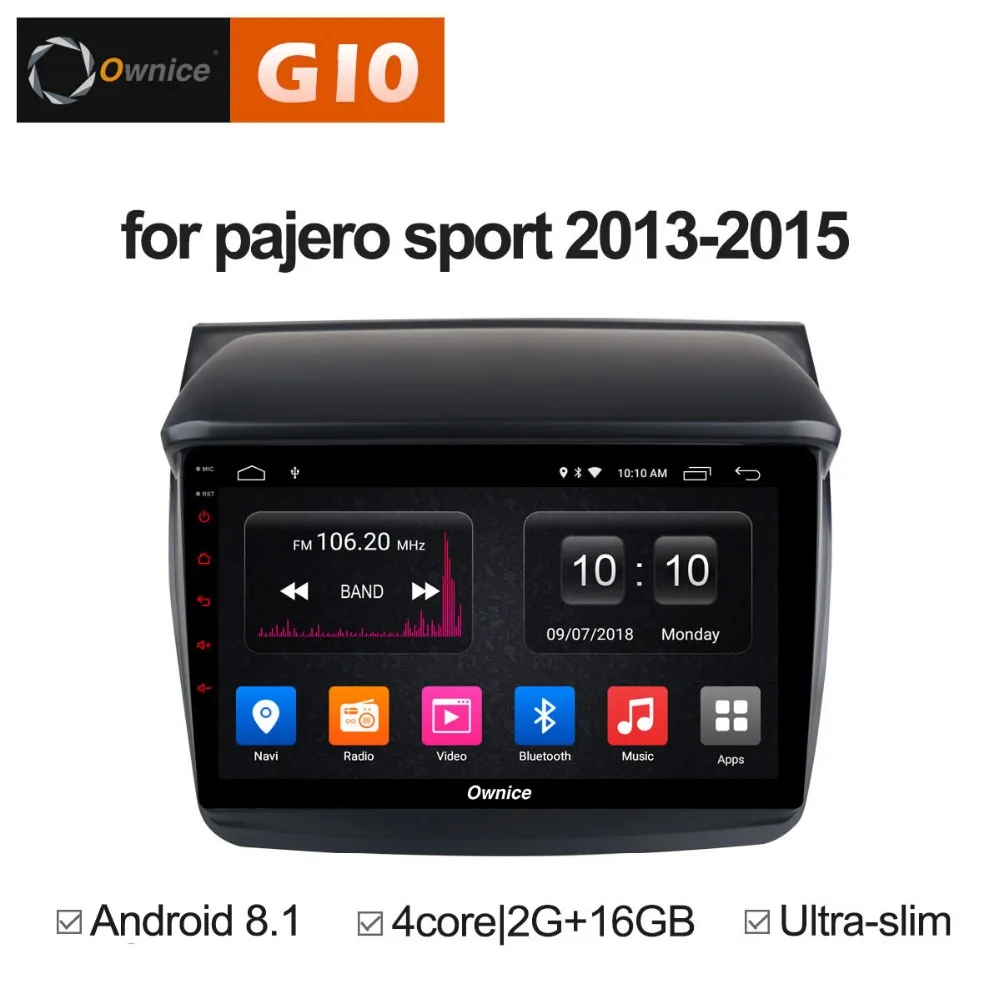Android 8 1 четырехъядерный 2 Гб RAM + 16 ROM автомобильный DVD плеер для Mitsubishi Pajero Sport 2013 2015 gps