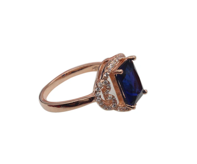 1 шт. прямоугольное кольцо с искусственным турмалиновым горным хрусталем