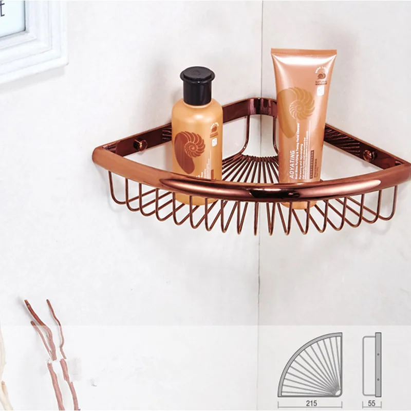 

Free shipping Biggers sanitary ware Copper Bathroom storage basket bathroom corner shelf black bronze antique bronze finish