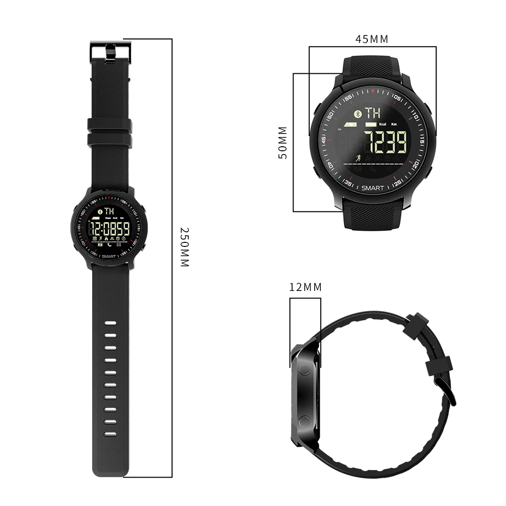 Спортивные Смарт часы Bluetooth водонепроницаемые IP68 шагомер напоминания о звонках