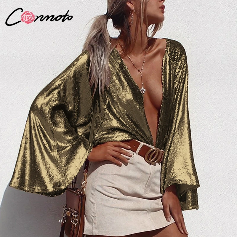 Conmoto Однотонные клубные топы и блузки повседневные женские рубашки сексуальная