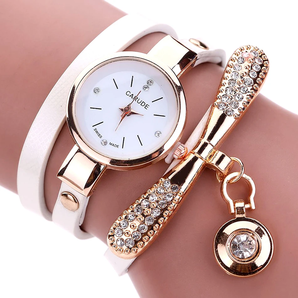 Часы наручные женские с кожаным ремешком модные повседневные аналоговые