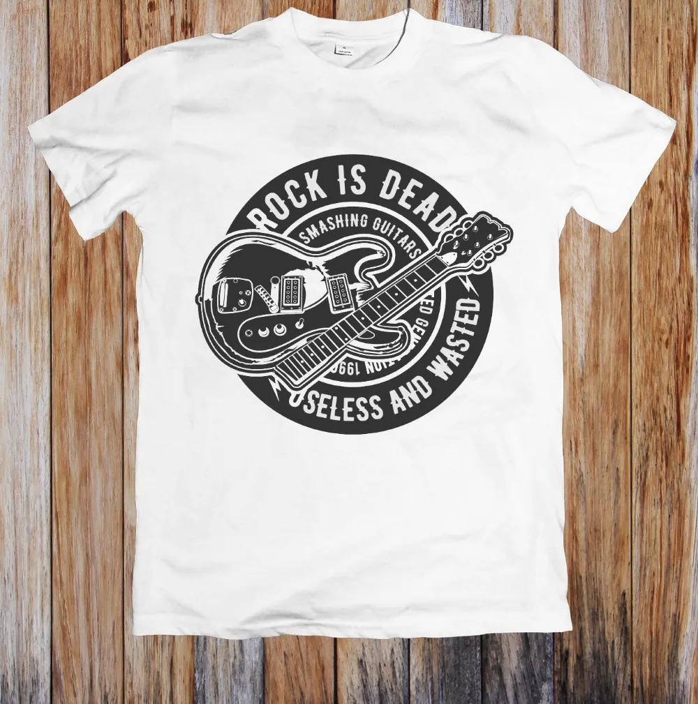 

Newest Style 3D Printed Men Tee Shirt Homme Summer Rock Is Dead Smashing Guitars Unisex T-Shirt Free T Shirts