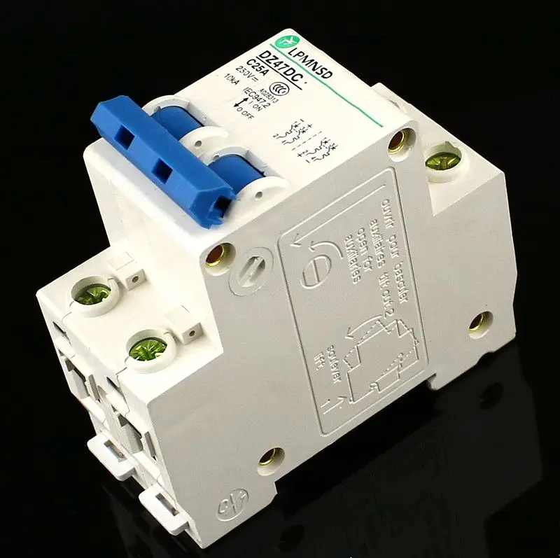 DC 2 P 25A солнечной энергии выключатель MCB 2 полюса MCB фотоэлектрический PV Мини DC Автоматический выключатель