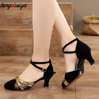 2020 hot selling women professional dancing shoes ballroom dance shoes ladies latin dance shoes heeled 3 5cm5 5cm