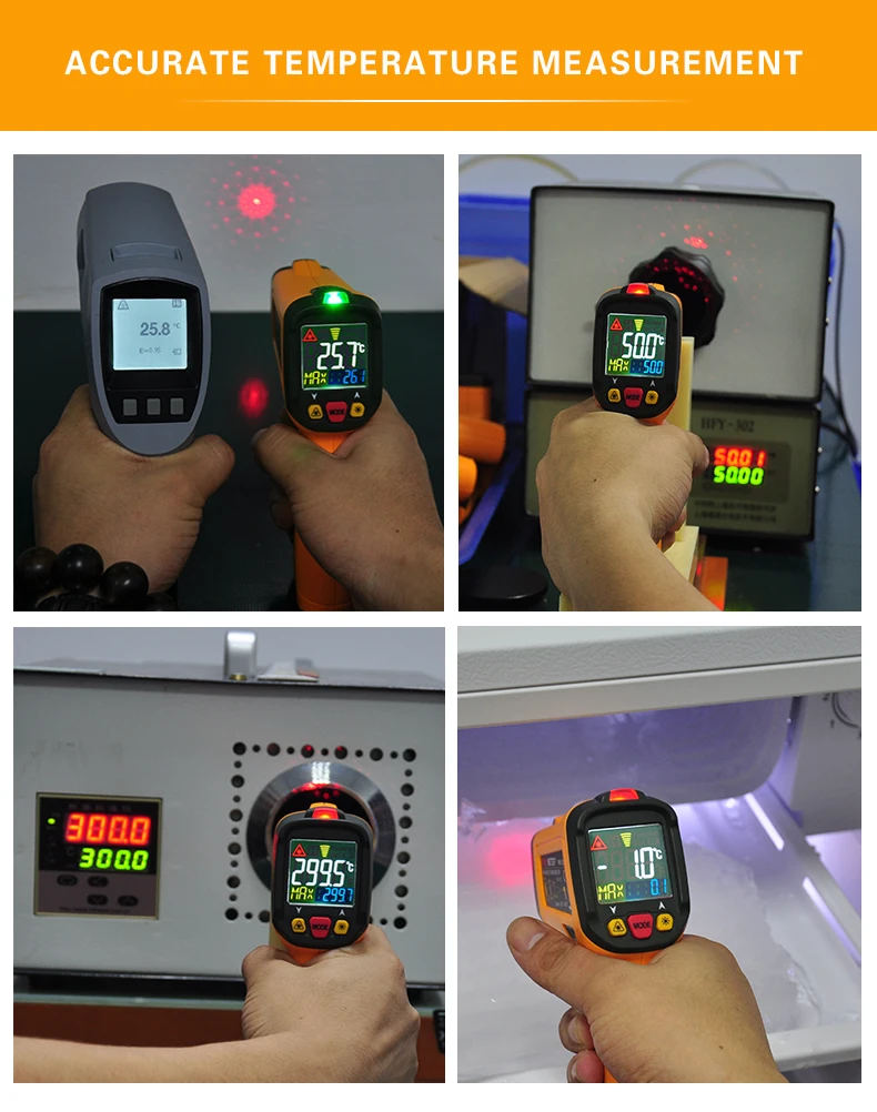 PM6530B лазерный lcd цифровой ИК инфракрасный термометр измеритель температуры пистолет точечный-50~ 550 градусов Бесконтактный термометр