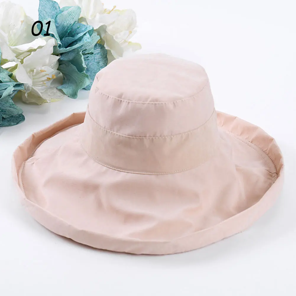 01 Mi Hat Sparsil, женская шляпа от солнца, модная, с супер широкими полями, складная, Панама, шляпа-федора, Пляжная, свадебная, летняя, одноцветная, широкополая шляпа от солнца+ веревка - Цвет: 01 Mi Hat