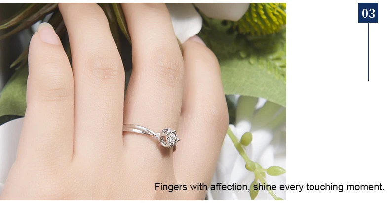 Ювелирные кольца с бриллиантами с эффектом 0.5CT для женщин, 18 K, белое золото, 0.04CT, поворотные руки, роскошные Изящные ювелирные кольца из белого золота