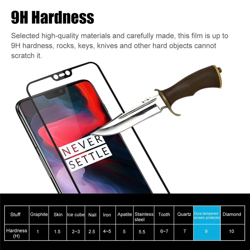 Защита экрана для Oneplus 6 закаленное стекло Oneplus6 One Plus Six A6000 A6003 28 дюйма полное