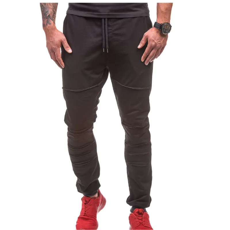 2019 осень и зима новые мужские тонкие строчки повседневные брюки сломанные Медь