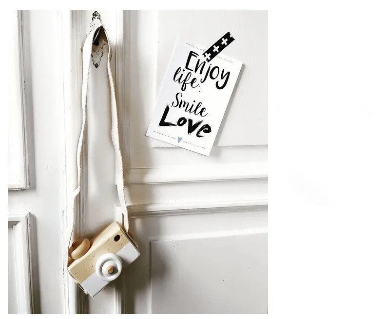 1 шт. деревянная камера с милым мультяшным рисунком для малышей креативная ремнем