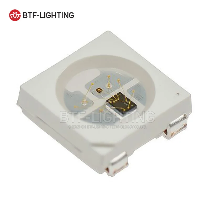WS2812B светодиодный чип 10~ 1000 шт. 5050 RGB SMD черный/белый вариант WS2812 индивидуально адресуемых цифровой 5V