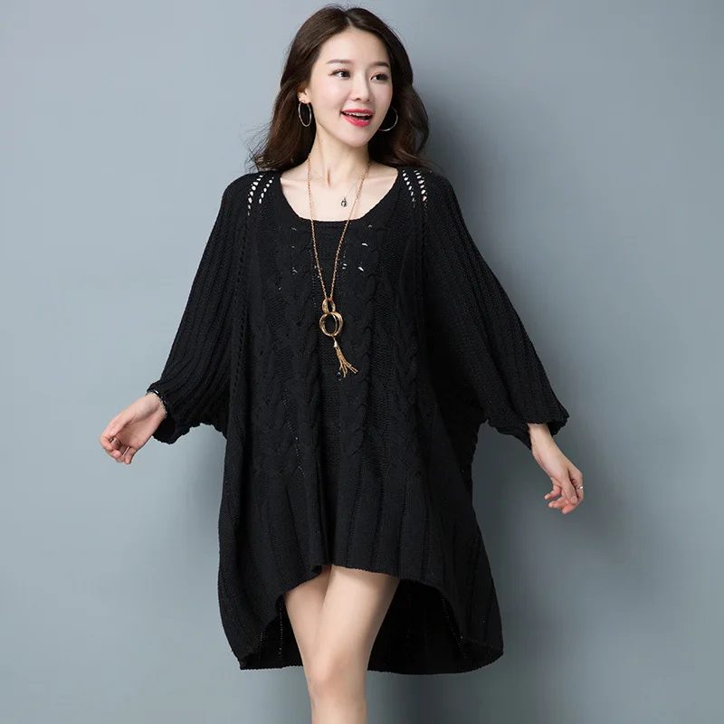 2018 Spring And Autumn New Round Neck Wool Ladies Pullover Loose Korean Large Size Women Long Sleeve Knitted Sweater D157 | Женская