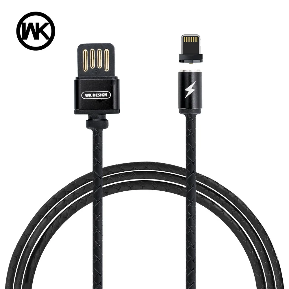 Магнитный кабель WK 2 в 1, Micro USB+ type C+ IOS для реверсивного USB для samsung, Магнитный зарядный кабель для Apple iPhone X 8 7 6
