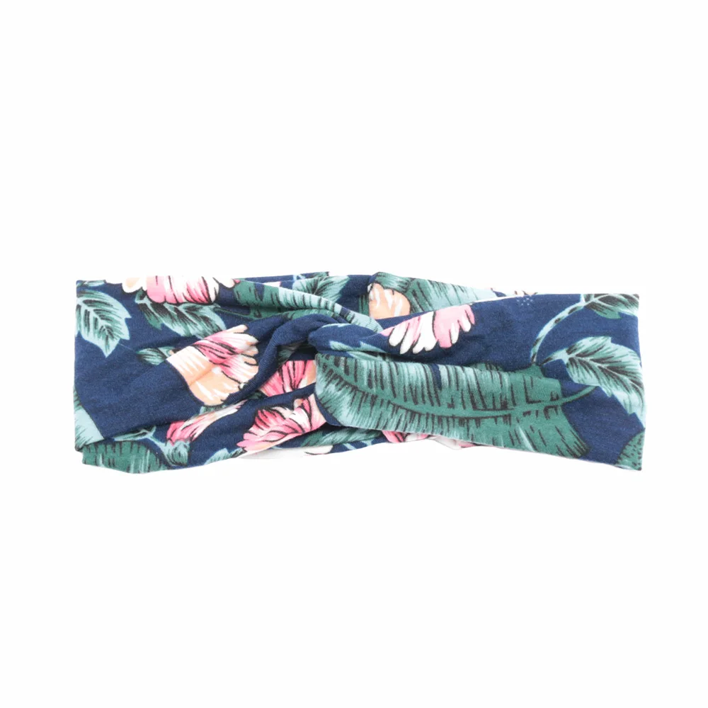 5 Women Twisted Knotted Floral Headband Summer Bohemia Floral Wide Stretch Hair Band for Girls Elastic Turban Spa Headbands - Цвет: 5
