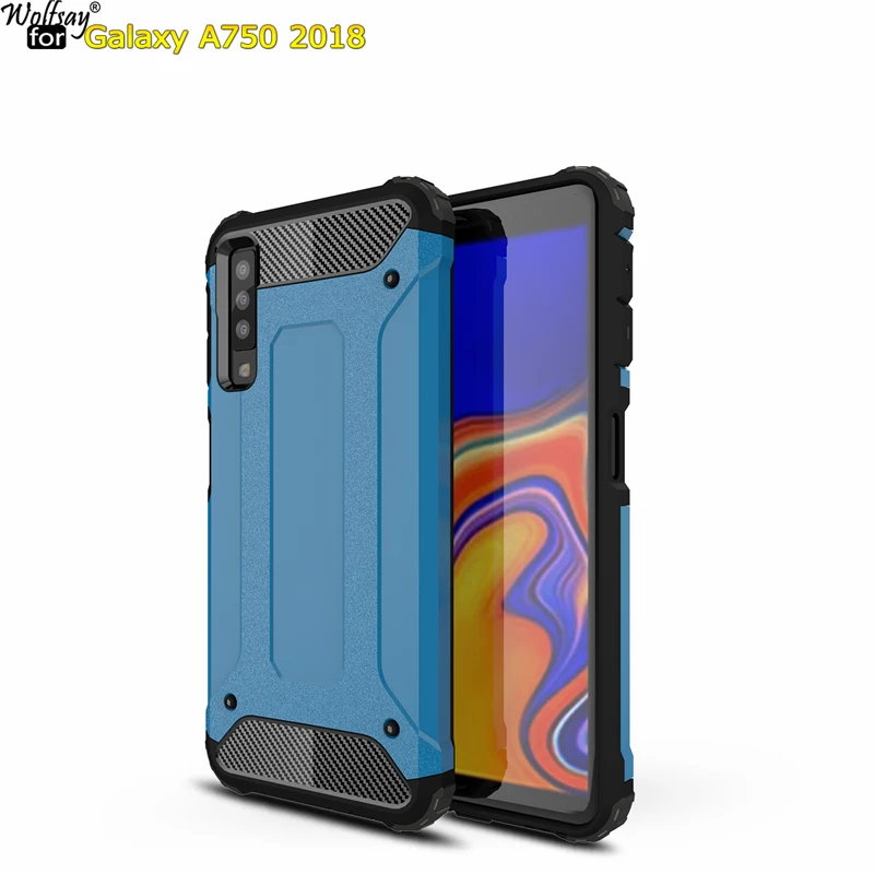 Чехол Wolfsay для Samsung Galaxy A7 2018 гибридный прочный защитный чехол из ТПУ и ПК A750 Funda |