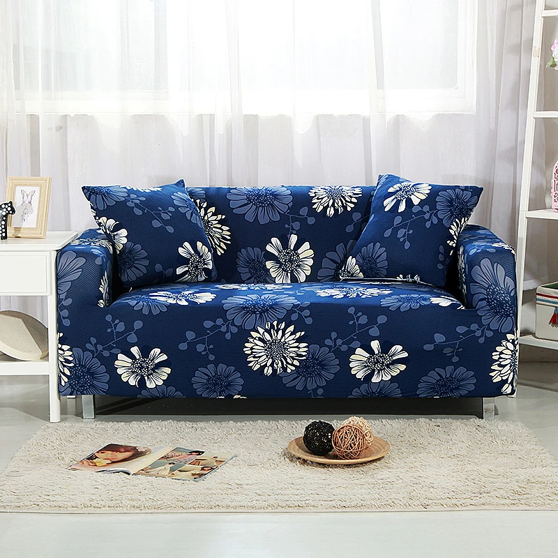 Tropical Leaves Flamingo Printing Stretch Couch Protective Slipcover Case Spandex Removable Dust-proof Elastic Corner Sofa Cover | Дом и сад