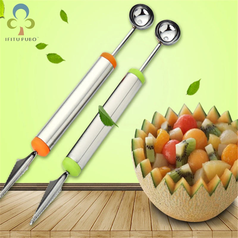 Нож для резьбы по фруктовым тарелкам с двумя головками нож шарикам фруктовый