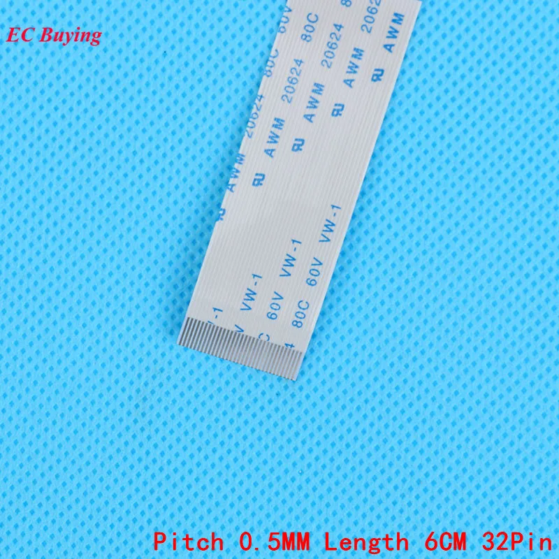 Гибкий плоский кабель FFC/FPC 32 pin для ЖКД длина 0 5 мм 6 см Pins шт.| |