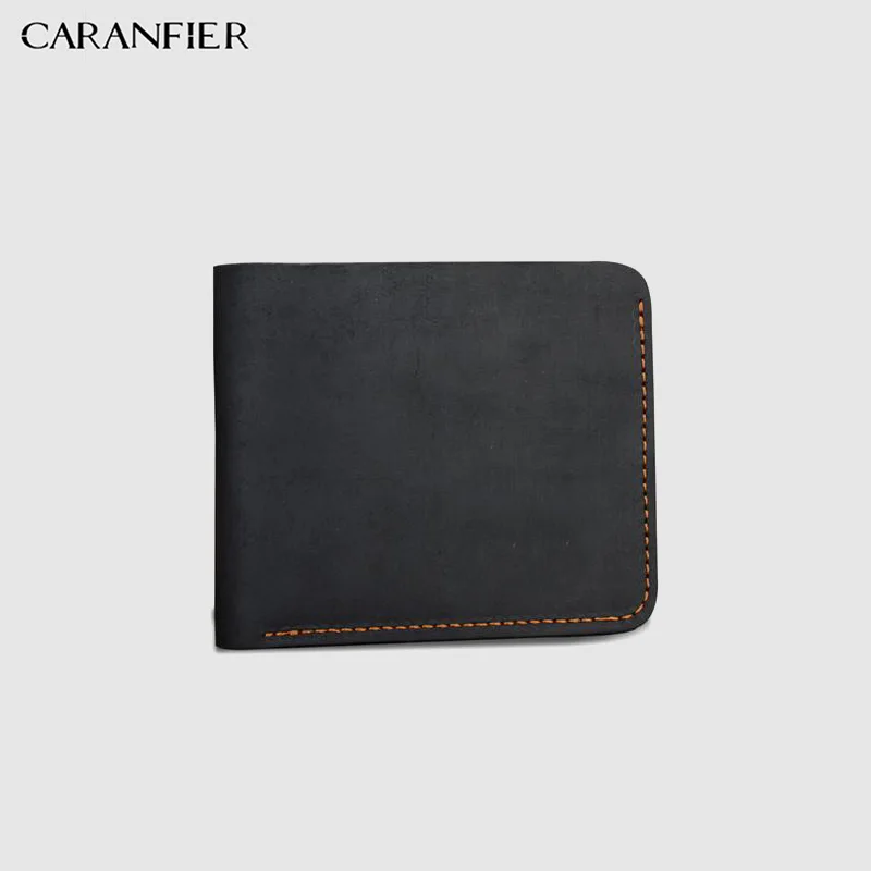 CARANFIER новые бумажники Crazy Horse кожаные для мужчин модный перекрестный стиль
