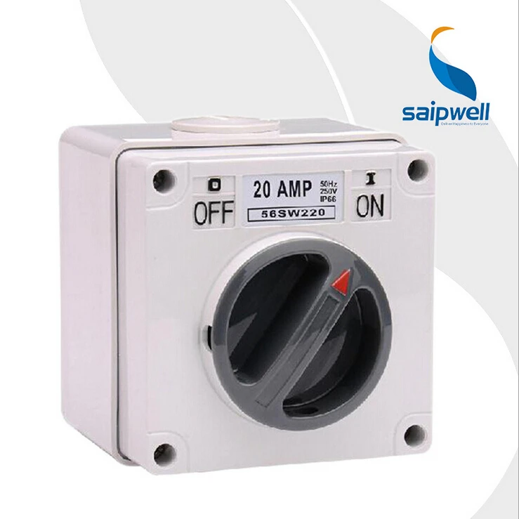 Saipwell IP66 Австралийский 250V 20A 2P промышленный выключатель водонепроницаемый (SP