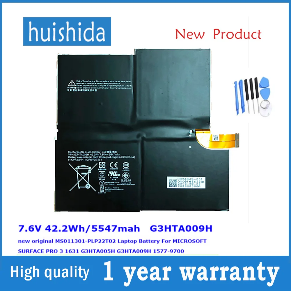 7 6 V 42.2Wh G3HTA009H/G3HTA005H Новый аккумулятор для ноутбука MICROSOFT SURFACE PRO 3 1631 MS011301 PLP22T02 Tablet 5547