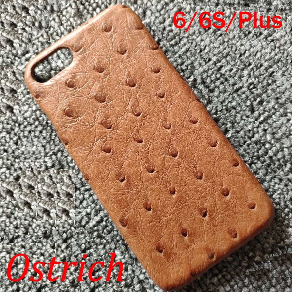 Новинка Лидер продаж чехол из натуральной кожи для iPhone 6 6S Plus 5 дюйма страусиной 4 7