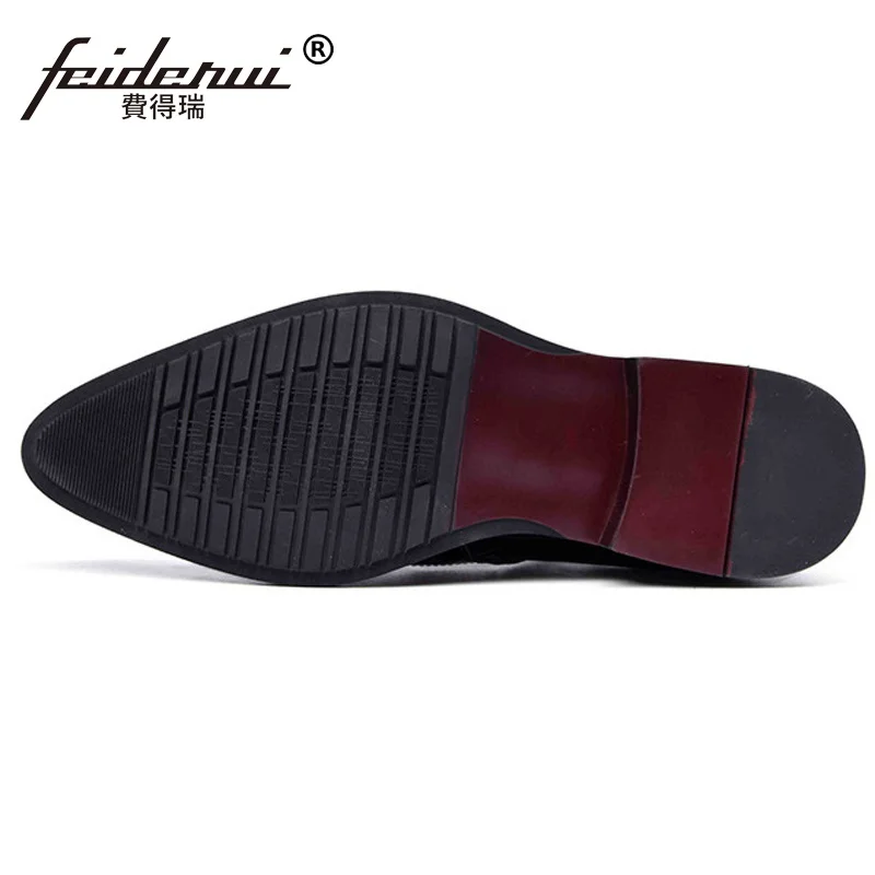 Броги мужские в британском стиле свадебные туфли оксфорды резные с закрытым