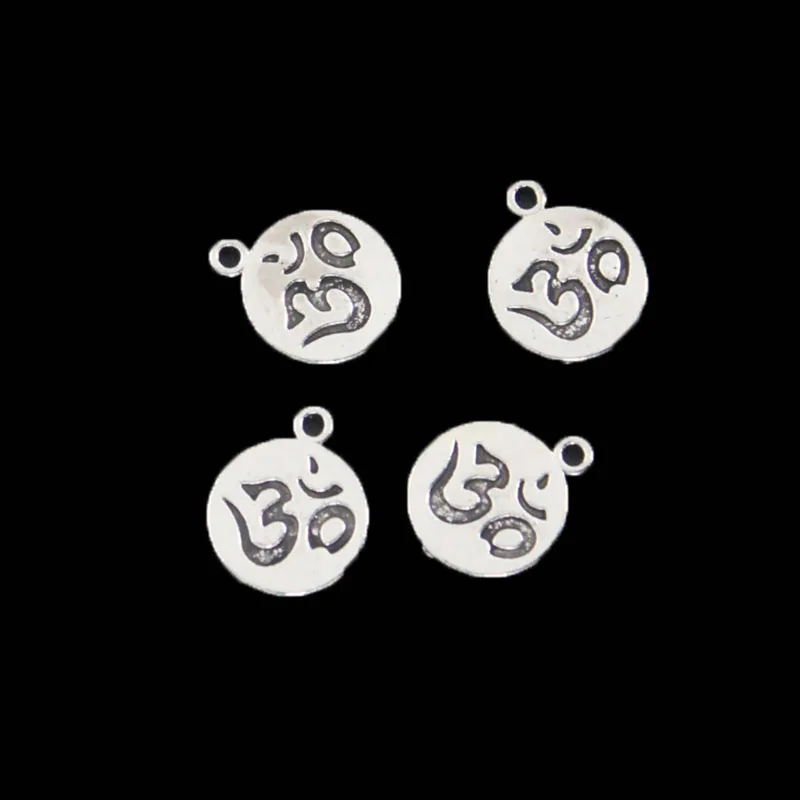 20 штук Модные украшения старинное серебро Ом Йога Талисманы Малый Подвески для DIY