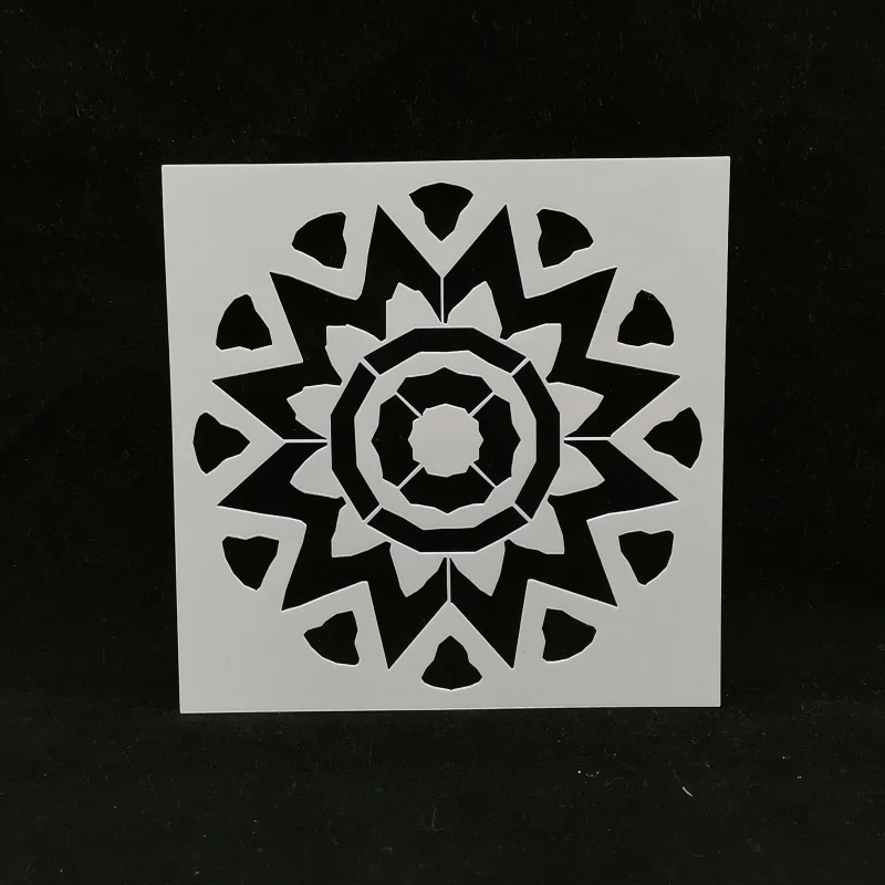 

13*13 Flower Layering Stencils for Diy scrapbook/photo album Decorative Embossing coloring,painting stencil,home decor