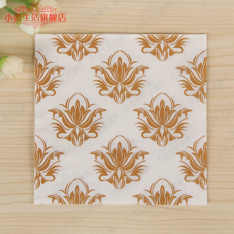 20 салфеток для серые черные золотые салфетки с цветочным узором декоративные