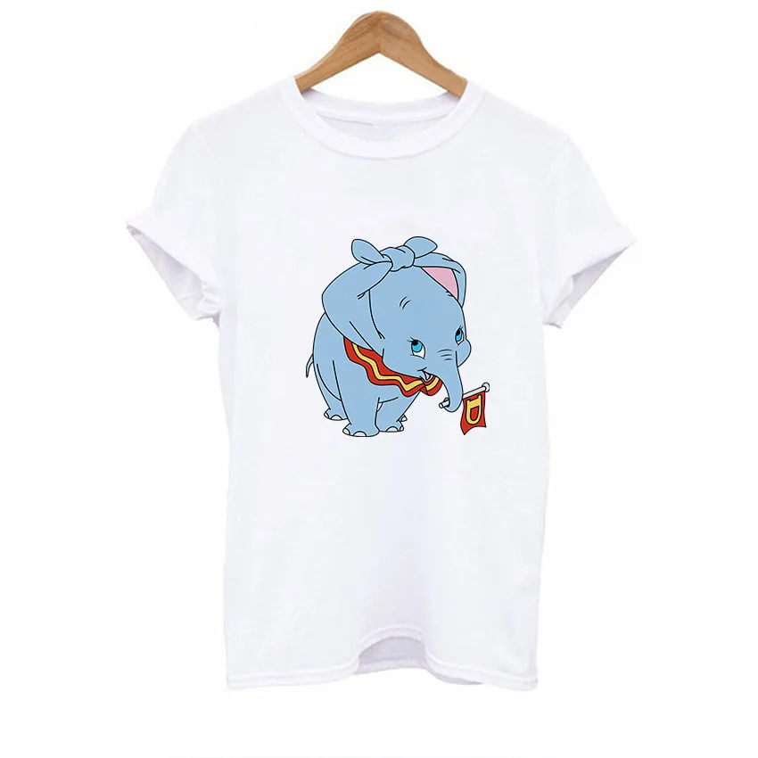 BTFCL Dumbo, женская футболка, Забавный слон, Camiseta Dumbo, футболка с принтом, женская, американская, популярная, футболка, милая, 90 s, футболка с животными