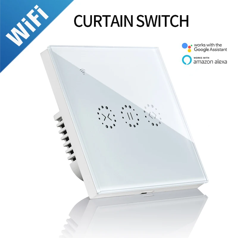 Wi-Fi сенсорный переключатель для штор настенный переключатель Голосовое управление от Alexa/Google ewelink приложение управление для электрического шторного двигателя умный дом