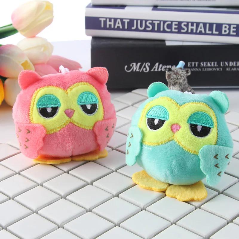 SLPF 9 см Φ брелок игрушки плюшевые мягкие животные сова маленькие кулоны-куклы