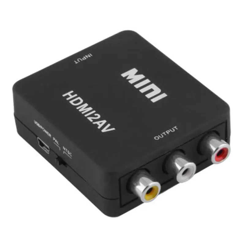 Мини 1080P HDMI композитный к RCA Аудио Видео AV CVBS конвертер адаптер для HDTV HD камеры DVD