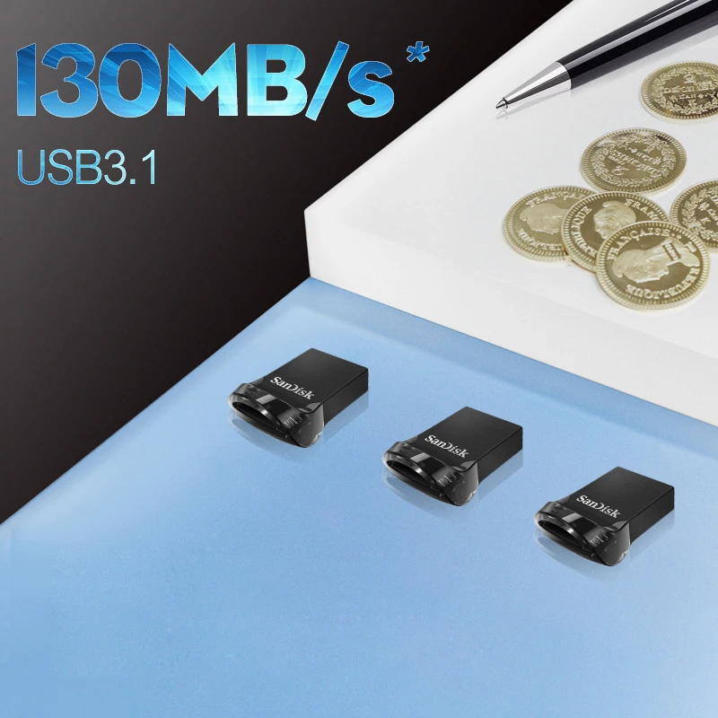 SanDisk CZ430 USB 3,1 USB флеш-накопитель 256 г 128 г 32 г Флешка 64 г 16 г usb флешка устройство ручка-накопитель для ноутбуков/планшетов/аудио в автомобиле