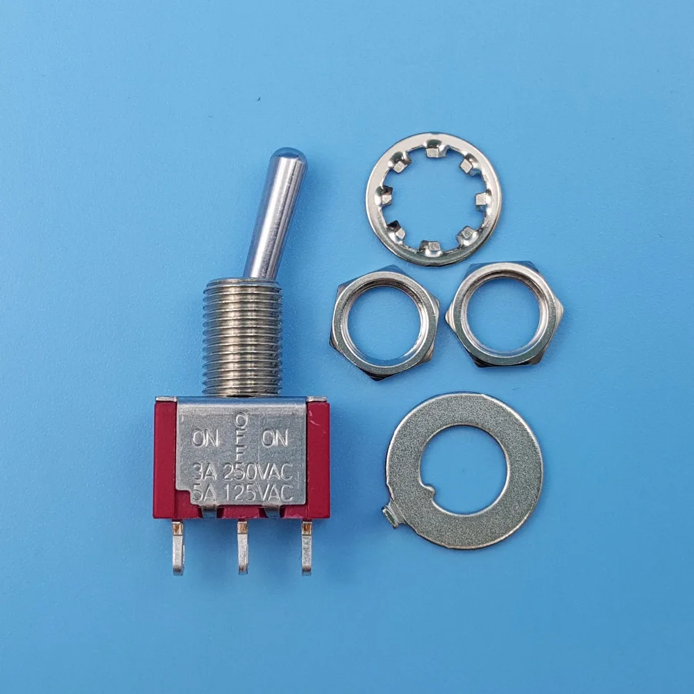 

10Pcs SH T8014 3Pin ON-OFF-ON Maintained 3 Position SPDT Mini Toggle Switch