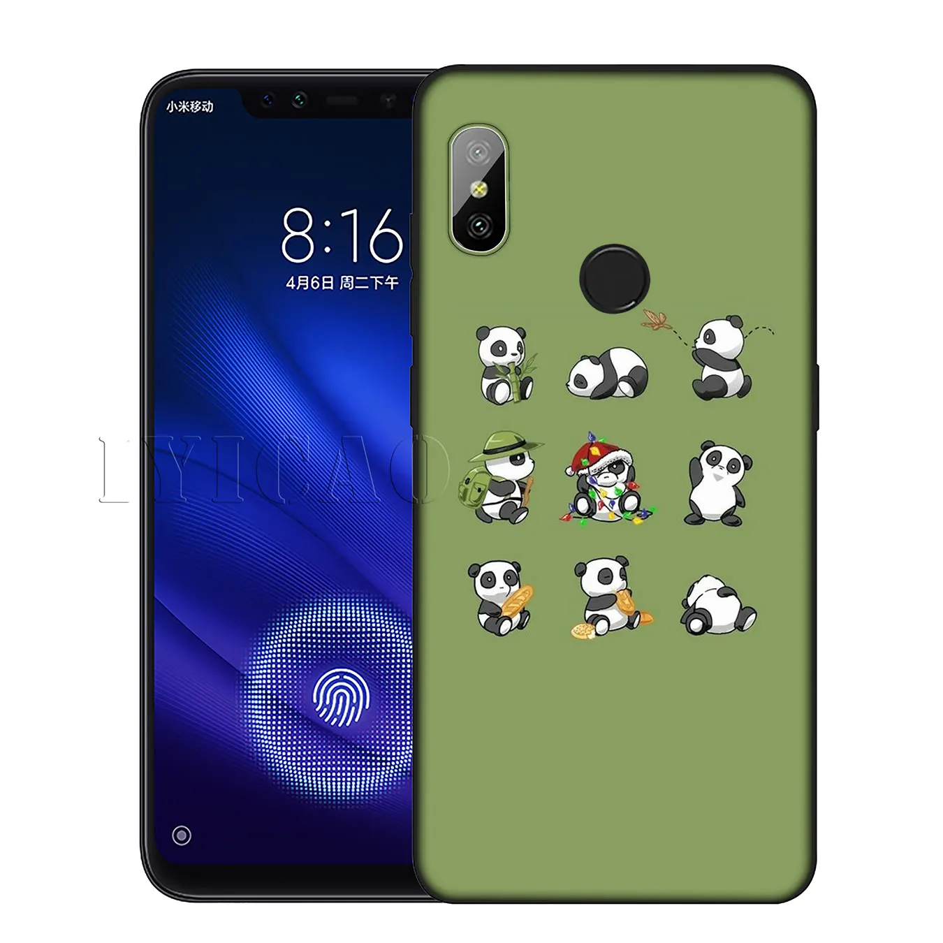 IYICAO панда Dab на EM мягкий черный силиконовый чехол для Xiaomi Redmi 6A 5A Note 7 4X5 Plus 6 Pro из ТПУ