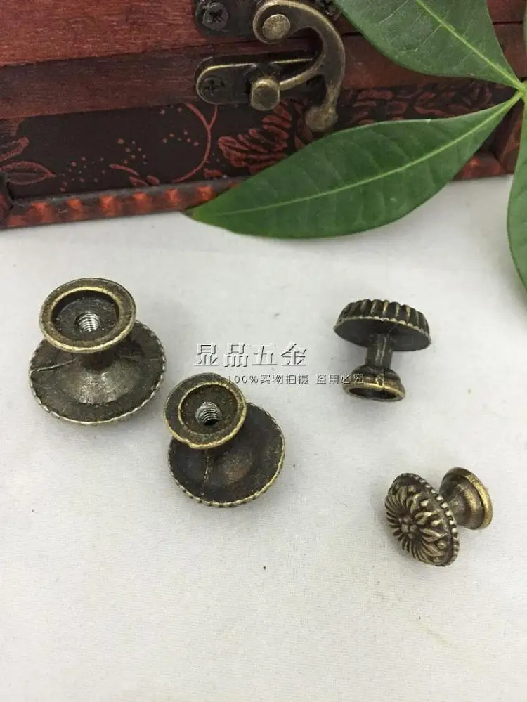 Бронзовая цинковая ручка античная галерея из сплава для ящика выдвижная круглая