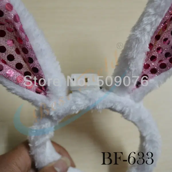 

100pcs/lot 7color Rabbit Ear Head Band flashing led bunny ears led headwear LED Light Up Hairband for Party